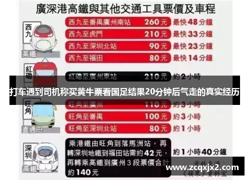 打车遇到司机称买黄牛票看国足结果20分钟后气走的真实经历